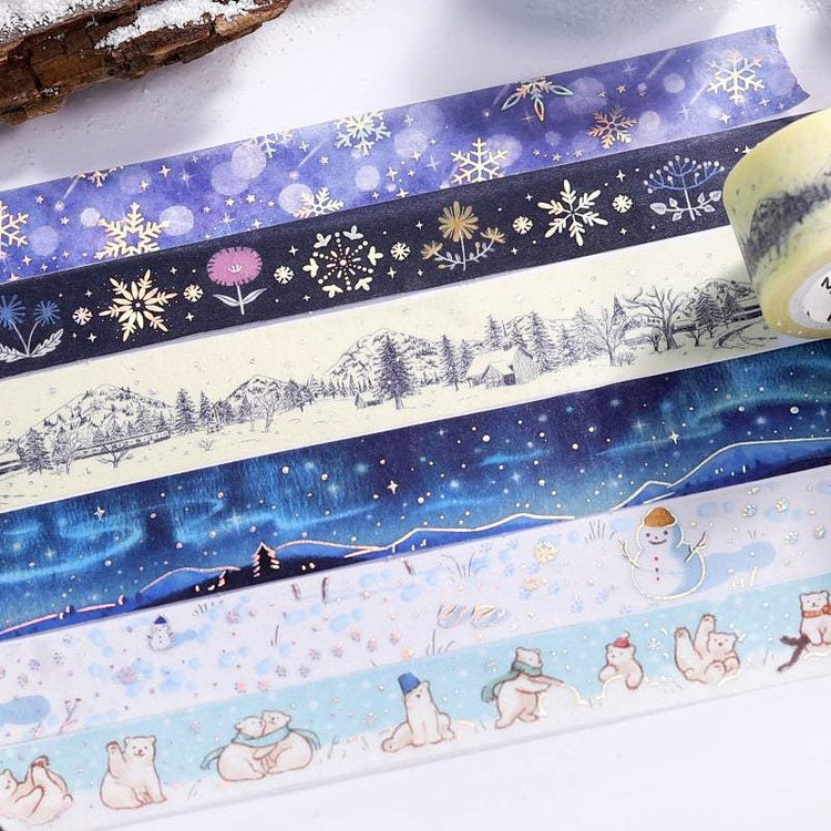 BGM Foil Stamping Winter Limited Edition Masking Tape - Aurora Borealis