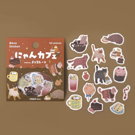 BGM Foil Stamping Flake Seal: Nyan Cafe - Chocolate