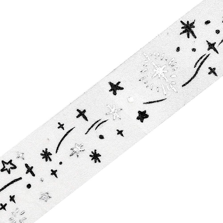 BGM Foil Stamping Masking Tape: Monotone - Starry Sky