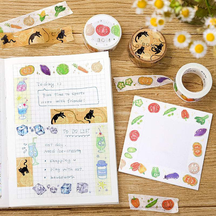 BGM Foil Stamping Masking Tape: Life - Cat and Thread