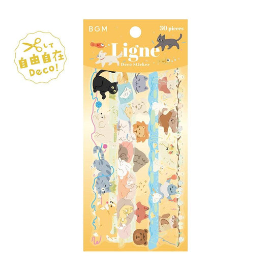 BGM Deco Sticker Ligne Seal: Ligne - Animal Friends