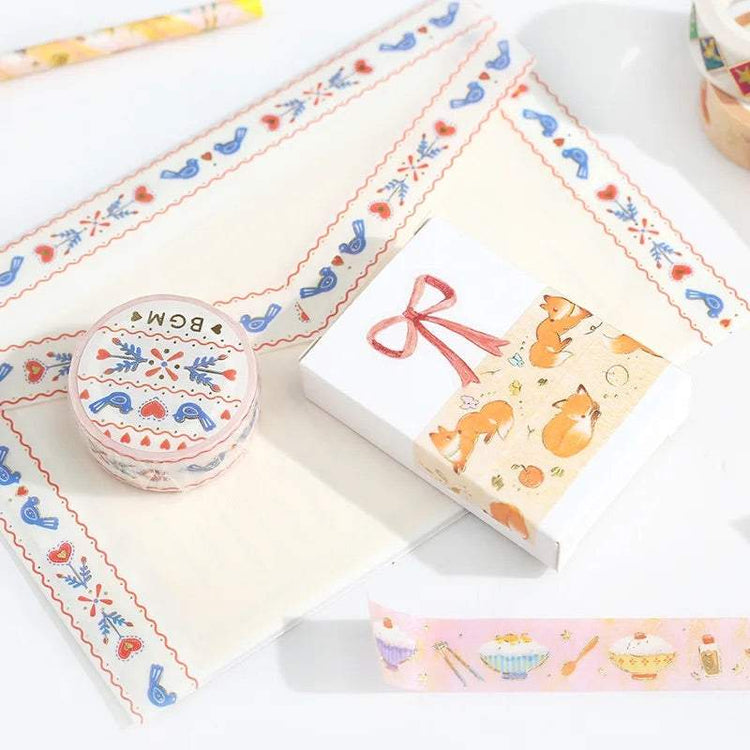 BGM Foil Stamping Masking Tape: Life - Vintage Embroidery