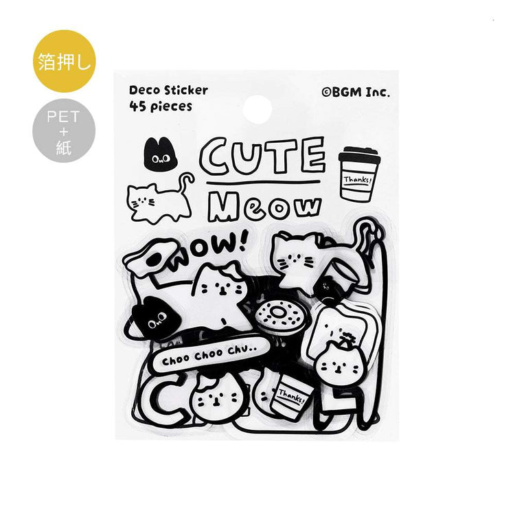 BGM Deco Sticker Mix Seal: YURUKU IKO-YO! - Cat