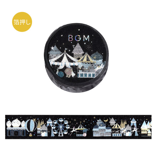 BGM Foil Stamping Masking Tape - Midnight Amusement Park