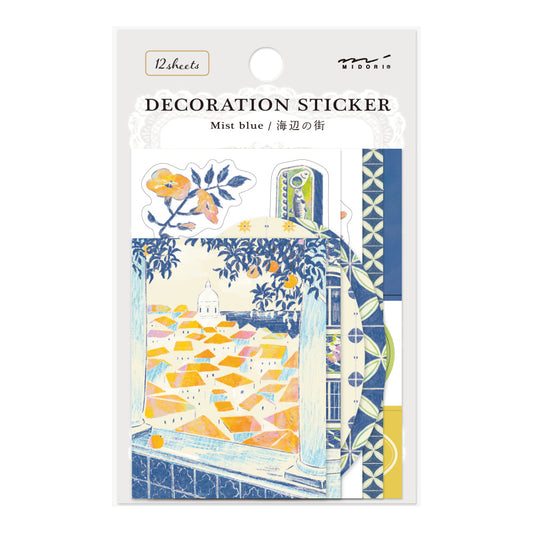 Midori Yuka Takamaru Decoration Stickers - Blue
