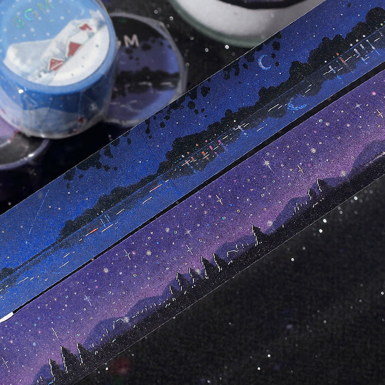 BGM Foil Stamping Masking Tape: Dreamscape - Lake at Night