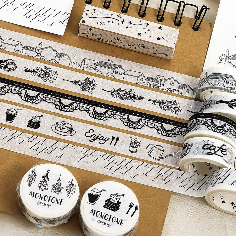 BGM Foil Stamping Masking Tape: Monotone - Cafe