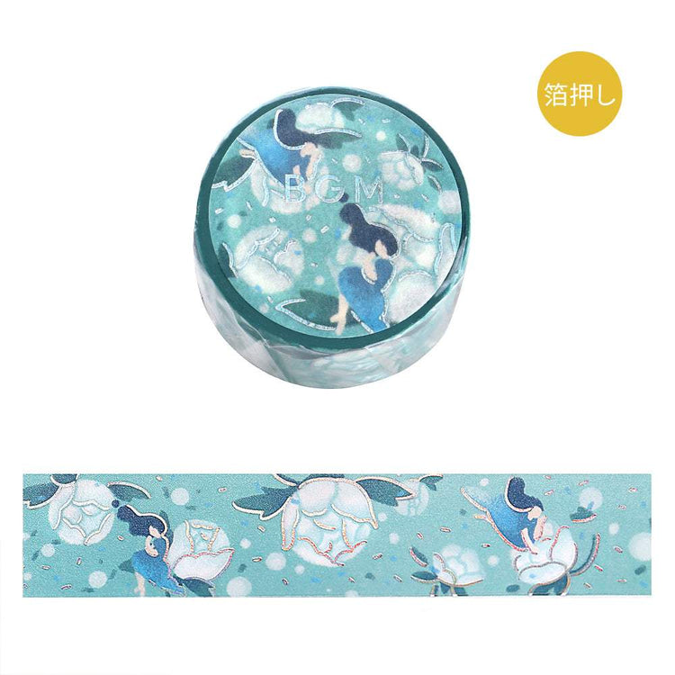 BGM Foil Stamping Masking Tape: Hana Monogatari - Blue Dream