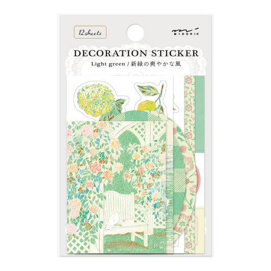 Midori Yuka Takamaru Decoration Stickers - Yellow Green