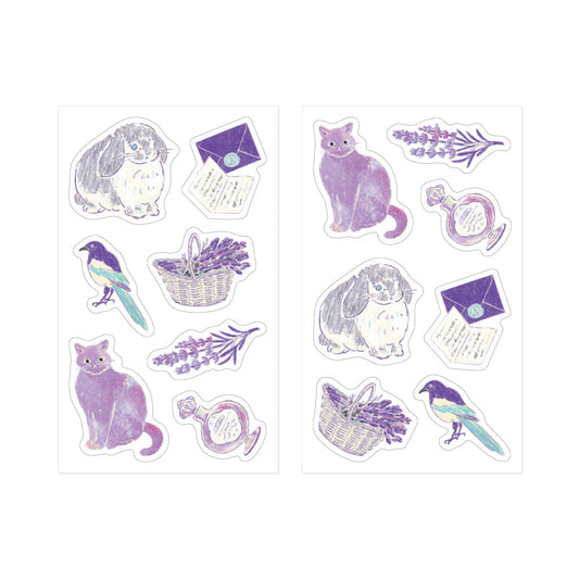 Midori Yuka Takamaru Decoration Stickers - Purple