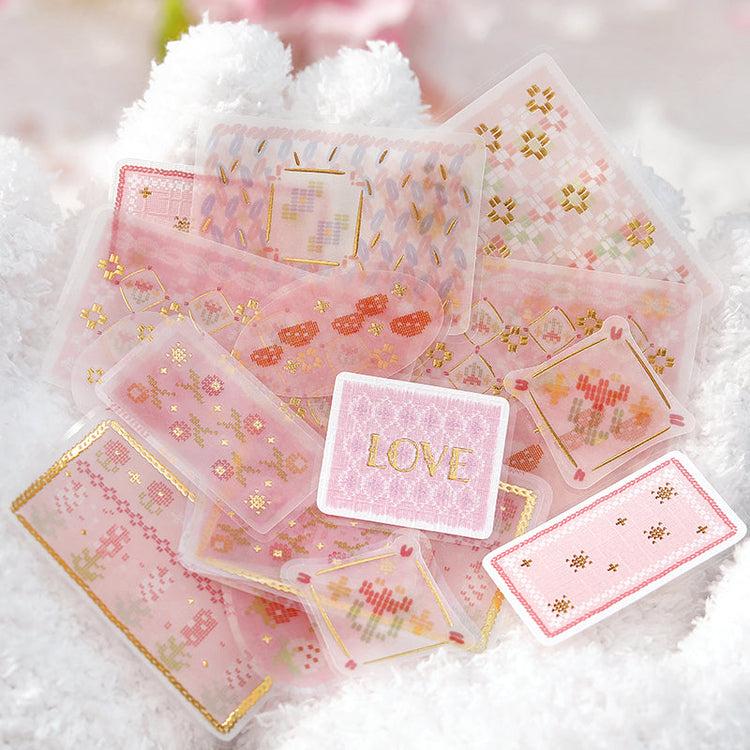 BGM Tracing Paper Seal: Nordic Knitting - Pink