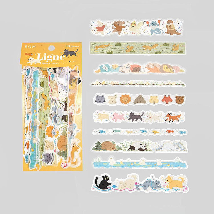 BGM Deco Sticker Ligne Seal: Ligne - Animal Friends