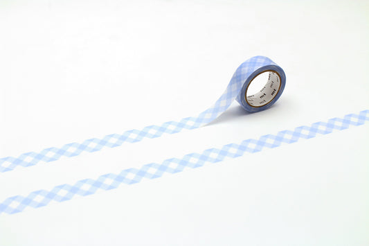 MT 1P Washi Tape - Thick Checkered Pastel Ultramarine