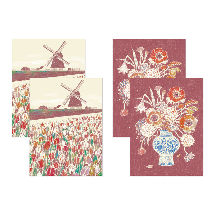 Midori Yuka Takamaru Decoration Stickers - Dark Red