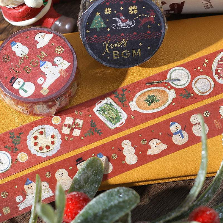 BGM Foil Stamping Christmas Limited Edition Masking Tape - Snowmen