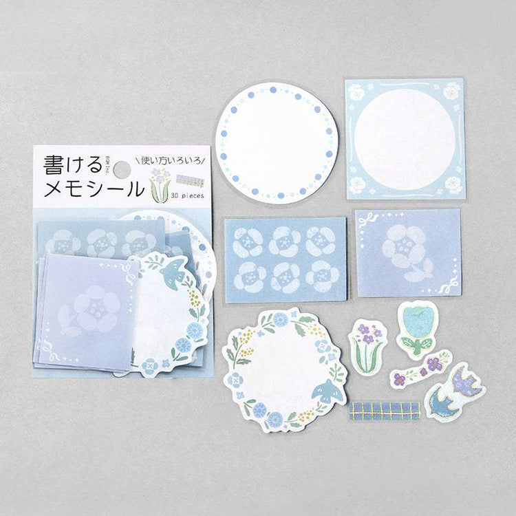 BGM Foil Stamping Memo Seal: Flower Weather - Blue