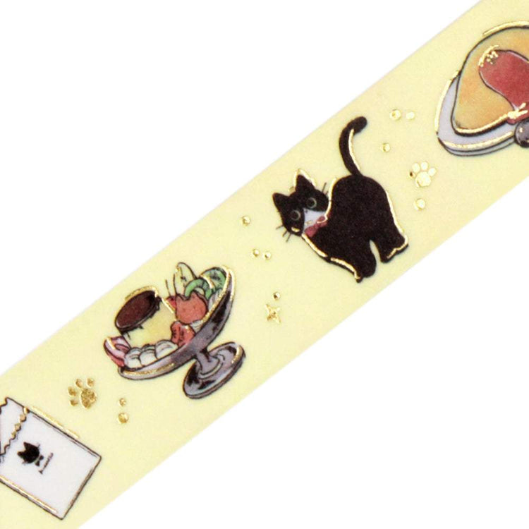 BGM Foil Stamping Masking Tape - Black Cat Cafe