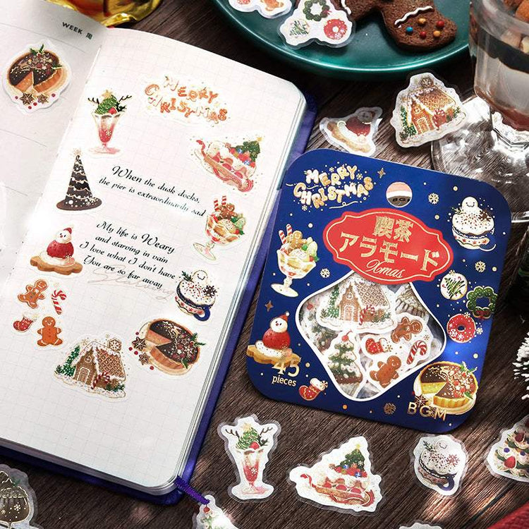 BGM Foil Stamping Christmas Limited Edition Flake Seal - Cafe A La Mode Santa