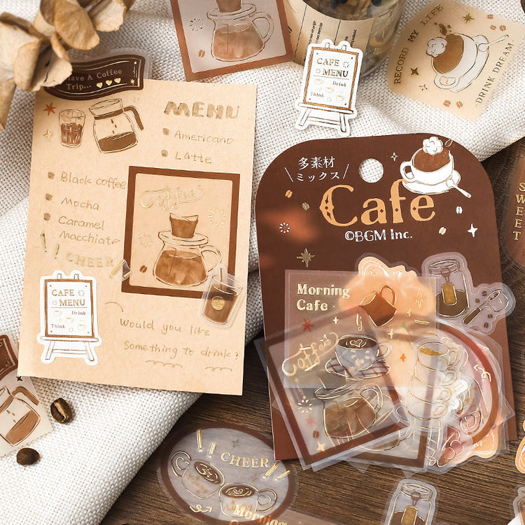 BGM Tracing Paper Seal: Holiday Shopping - Cafe