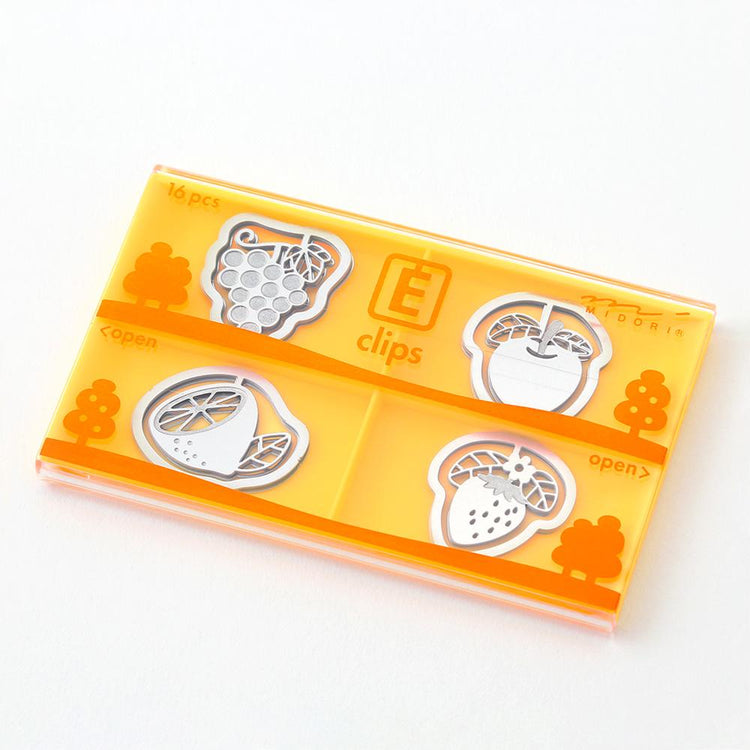 Midori E-Clips Paper Clip Etching Clips Leaf / Fruit / Necklace / Flower / Space / Stationery