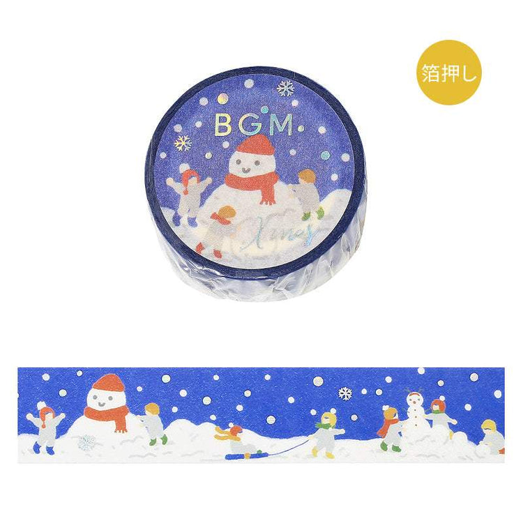 BGM Foil Stamping Christmas Limited Edition Masking Tape - Let's make a Snowman