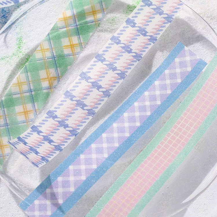 BGM Kira Fuwa Sugar Masking Tape - Check Lavender