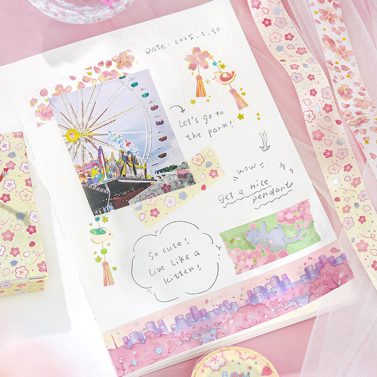 BGM Sakura Limited Masking Tape: Sakura - Cherry Blossoms Dance