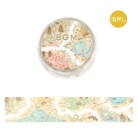 BGM Foil Stamping Masking Tape: Mysterious Journey - Map