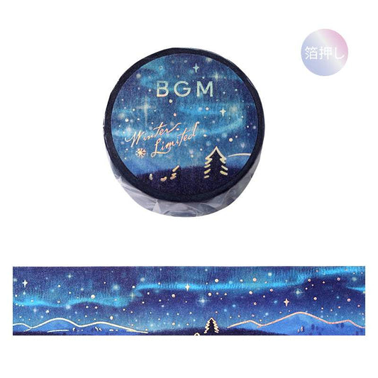 BGM Foil Stamping Winter Limited Edition Masking Tape - Aurora Borealis