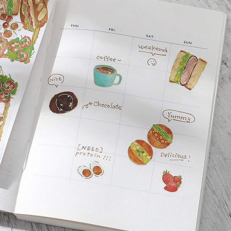 BGM Foil Stamping Clear Seal: Food Diary - Western Style Bento