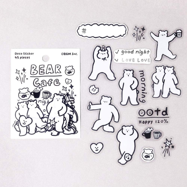 BGM Deco Sticker Mix Seal: YURUKU IKO-YO! - Bear