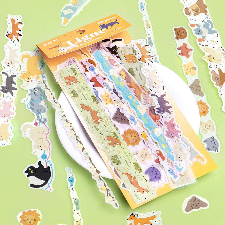 BGM Deco Sticker Ligne Seal: Ligne - Animal Friends