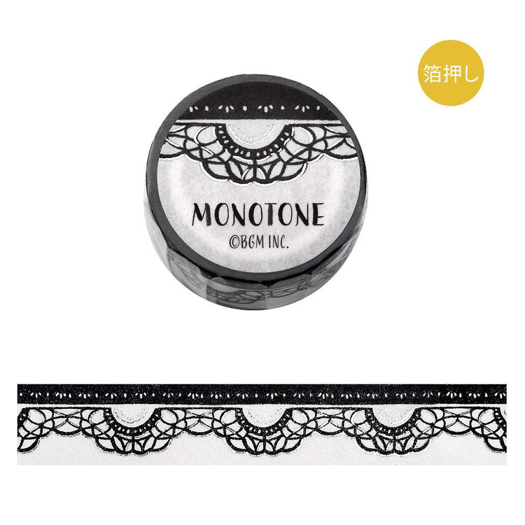 BGM Foil Stamping Masking Tape: Monotone - Lace