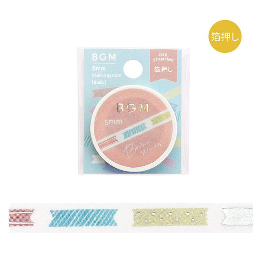 BGM Foil Stamping Masking Tape: Life - Ribbon Index