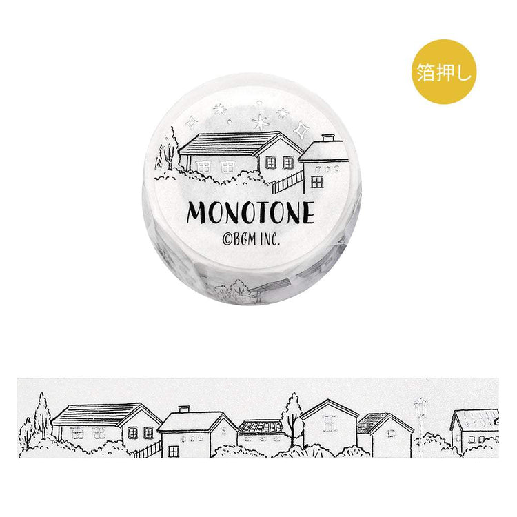 BGM Foil Stamping Masking Tape: Monotone - Cityscape