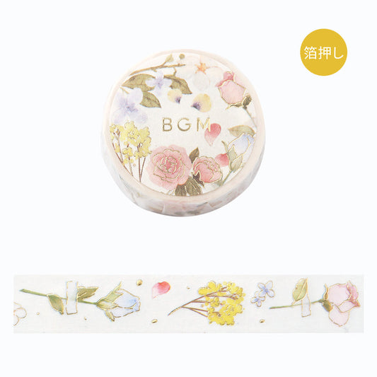 BGM Foil Stamping Masking Tape - Flower Poem