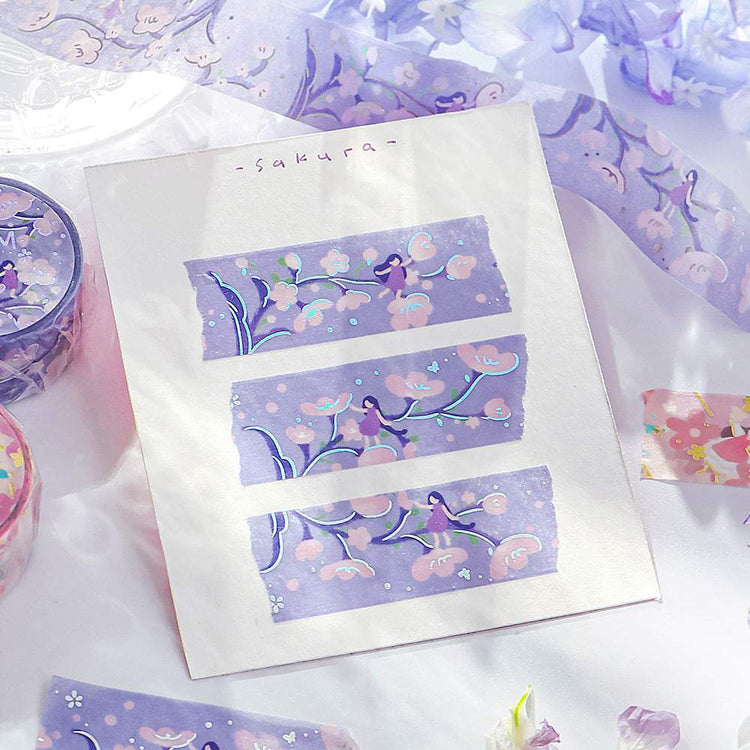 BGM Foil Stamping Masking Tape: Hana Monogatari - Light Purple