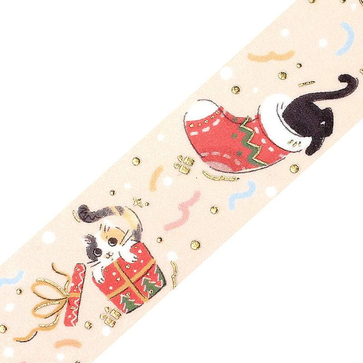 BGM Foil Stamping Christmas Limited Edition Masking Tape - Cat Party