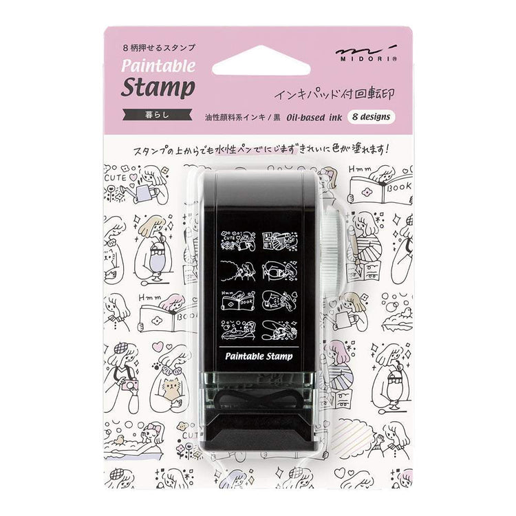 Midori Paintable Rotating Stamp Dial - Life