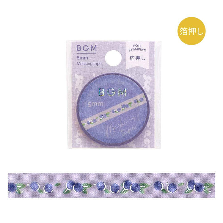 BGM Foil Stamping Masking Tape: Life - Blueberry