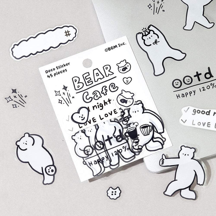 BGM Deco Sticker Mix Seal: YURUKU IKO-YO! - Bear