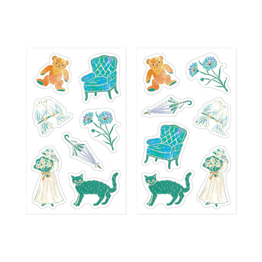 Midori Yuka Takamaru Decoration Stickers - Green