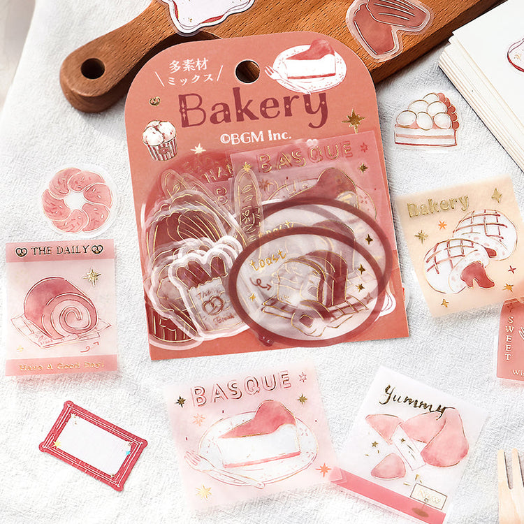 BGM Tracing Paper Seal: Holiday Shopping - Bakery