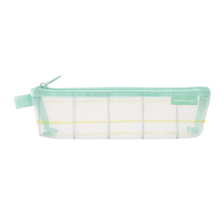 Midori Mesh Pen Case - Check Green [Limited Edition]