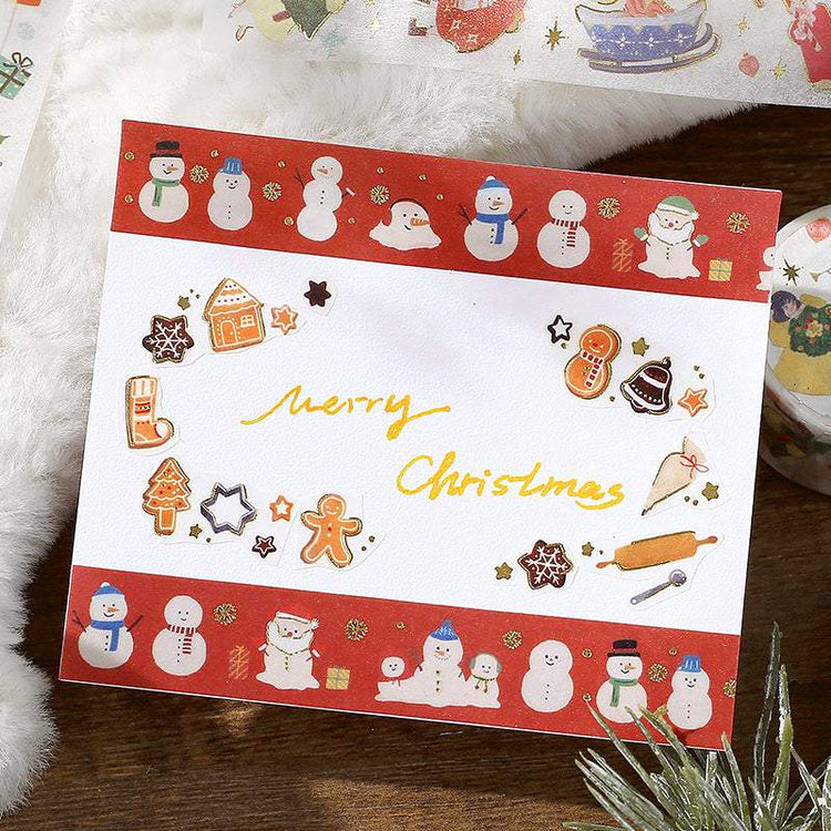 BGM Foil Stamping Christmas Limited Edition Masking Tape - Snowmen