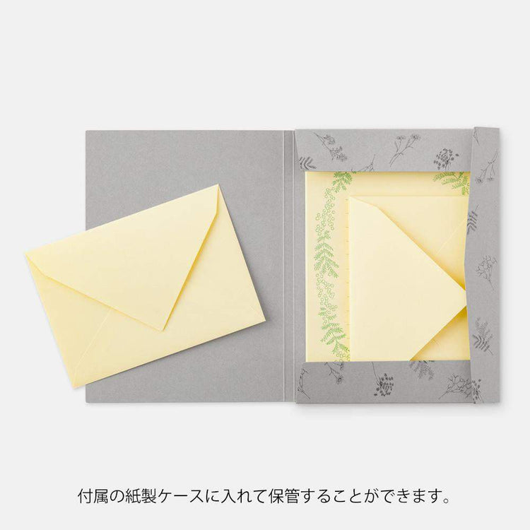 Midori Letter Set 315 Flower Color Washi Paper - Yellow