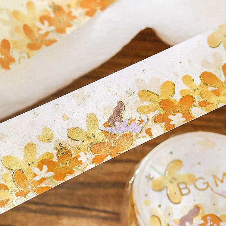 BGM Foil Stamping Masking Tape: Hana Monogatari - Flower Blizzard