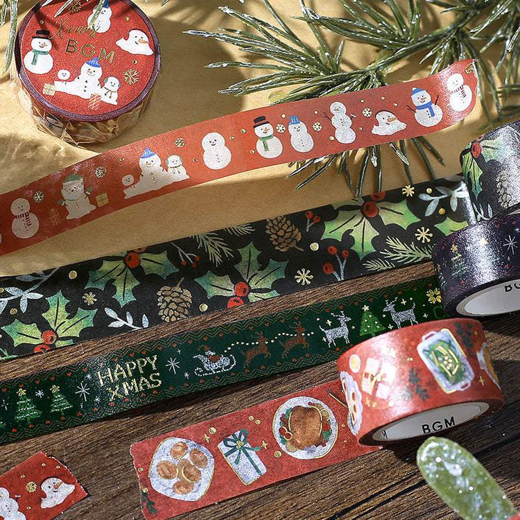 BGM Foil Stamping Christmas Limited Edition Masking Tape - Cross Stitch