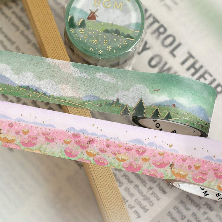 BGM Foil Stamping Masking Tape: Dreamscape - Garden of Flowers