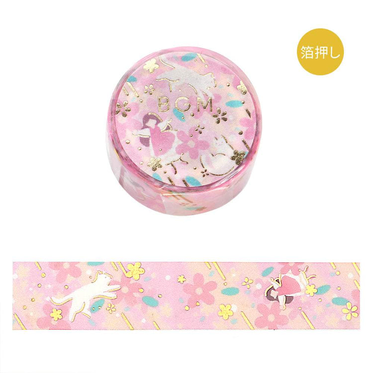 BGM Foil Stamping Masking Tape: Hana Monogatari - Peach Blossom